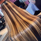 4/27 Highlight Straight HD Lace Front Wig