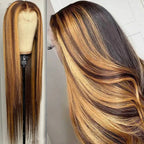 4/27 Highlight Straight HD Lace Front Wig