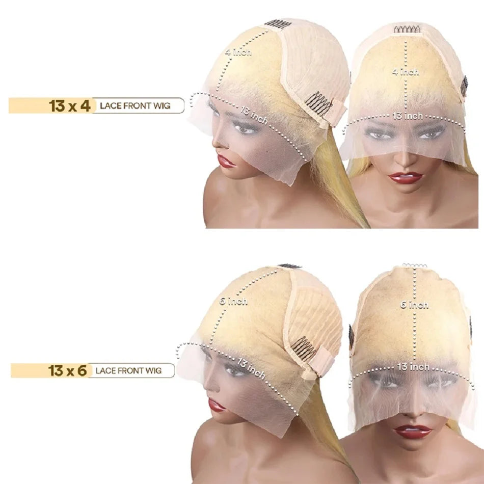 613 Blonde HD Lace Front Human Hair Wig | Straight 30 Inch