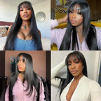 Black Straight Layered 13x4 HD Lace Glueless Synthetic Wig