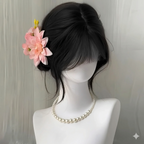 Brown Ash Long Deep Wave Lolita Wig With Bangs | Synthetic