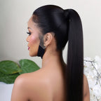 Glueless 26" Black Straight 13x4x1 Lace Front Synthetic Wig