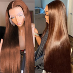 Chocolate Brown HD Lace Front Human Hair Wig