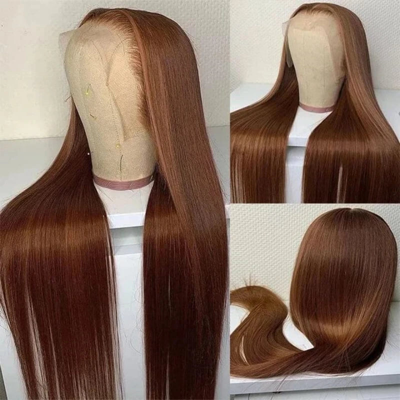 Chocolate Brown HD Lace Front Human Hair Wig