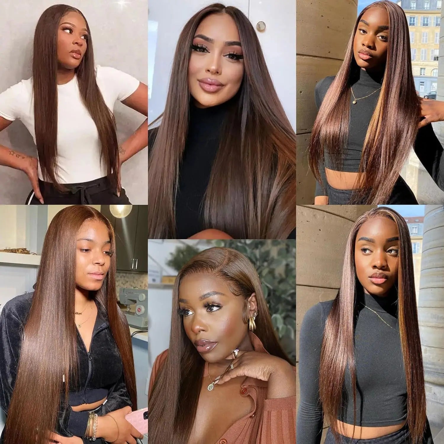 Chocolate Brown HD Lace Front Human Hair Wig