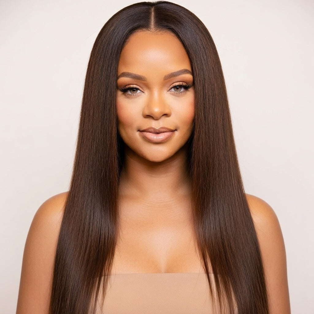 Chocolate Brown HD Lace Front Human Hair Wig