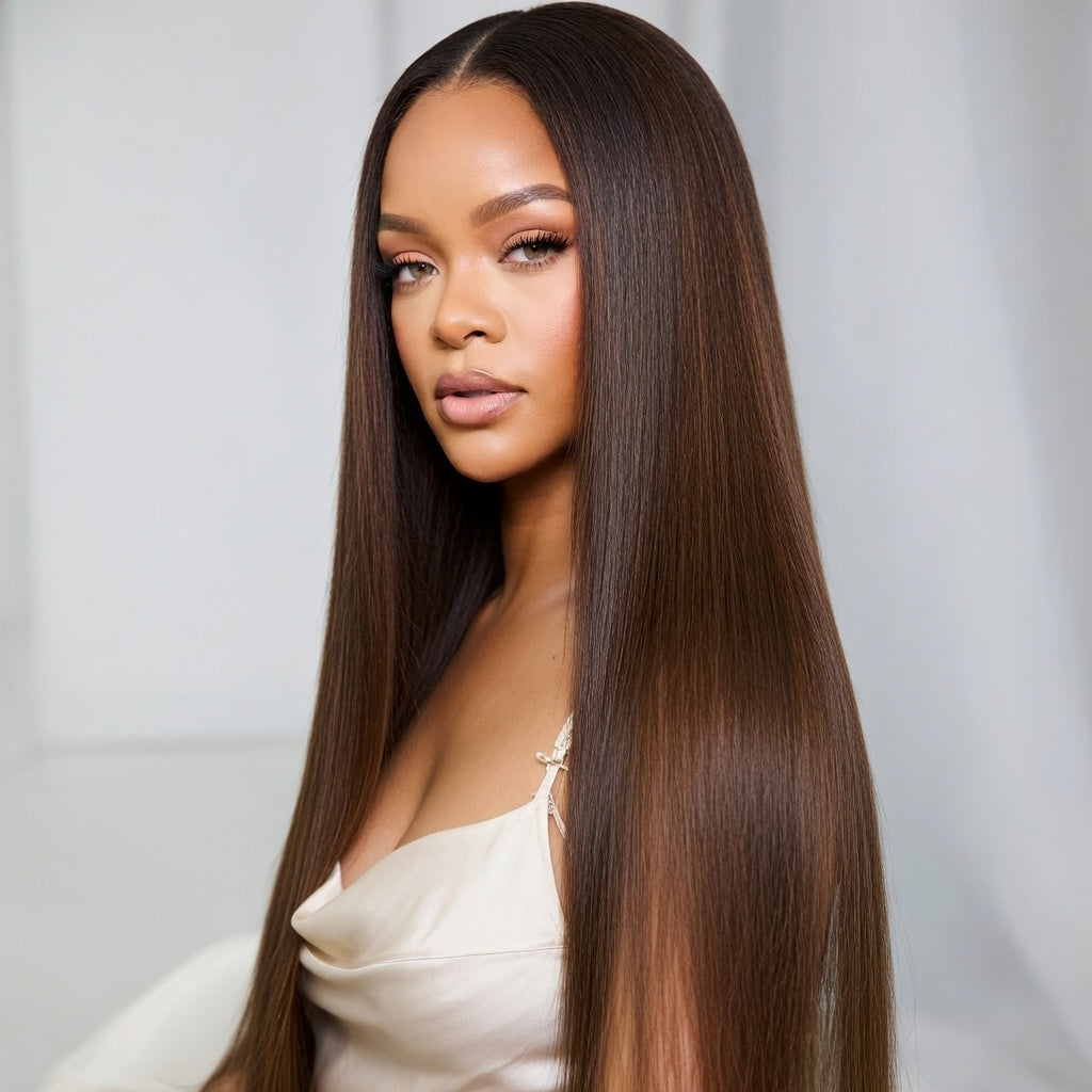 Chocolate Brown HD Lace Front Human Hair Wig