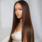 Chocolate Brown HD Lace Front Human Hair Wig