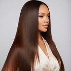 Chocolate Brown HD Lace Front Human Hair Wig