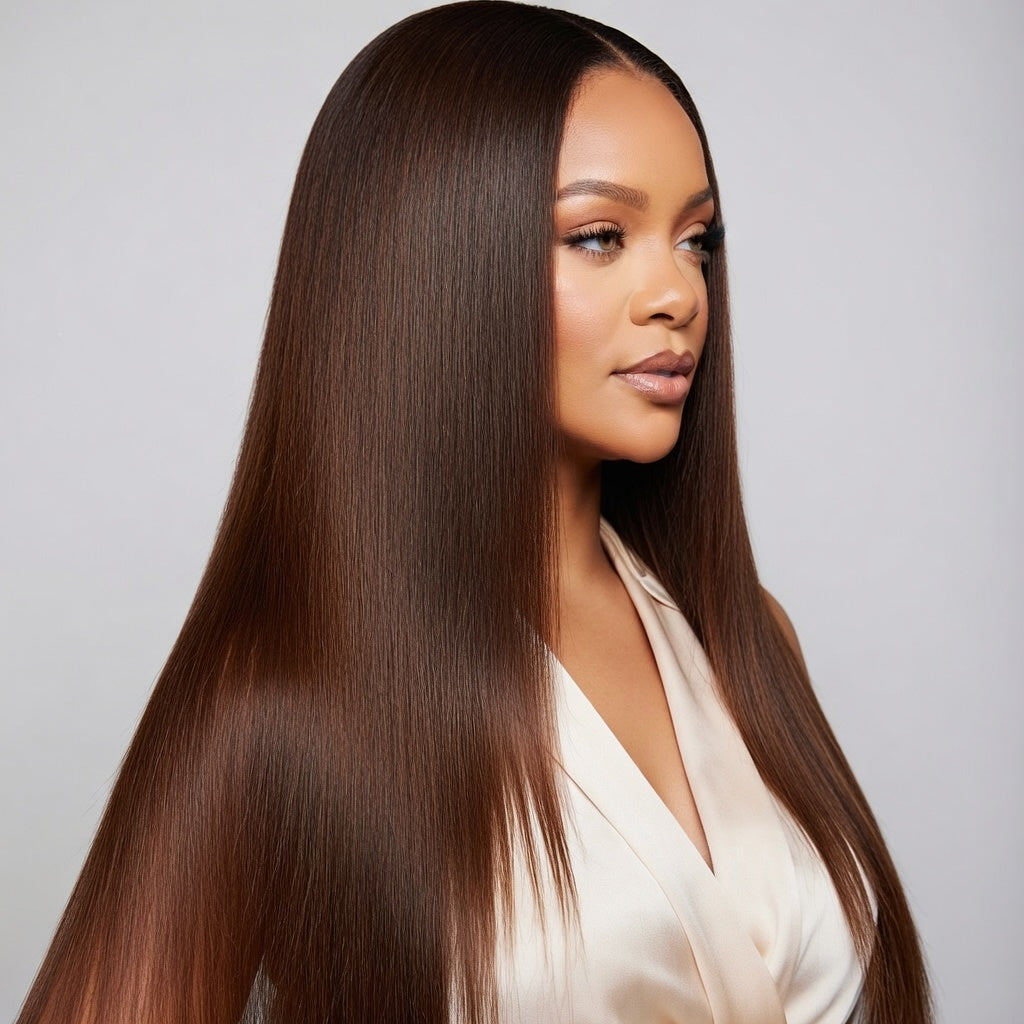 Chocolate Brown HD Lace Front Human Hair Wig
