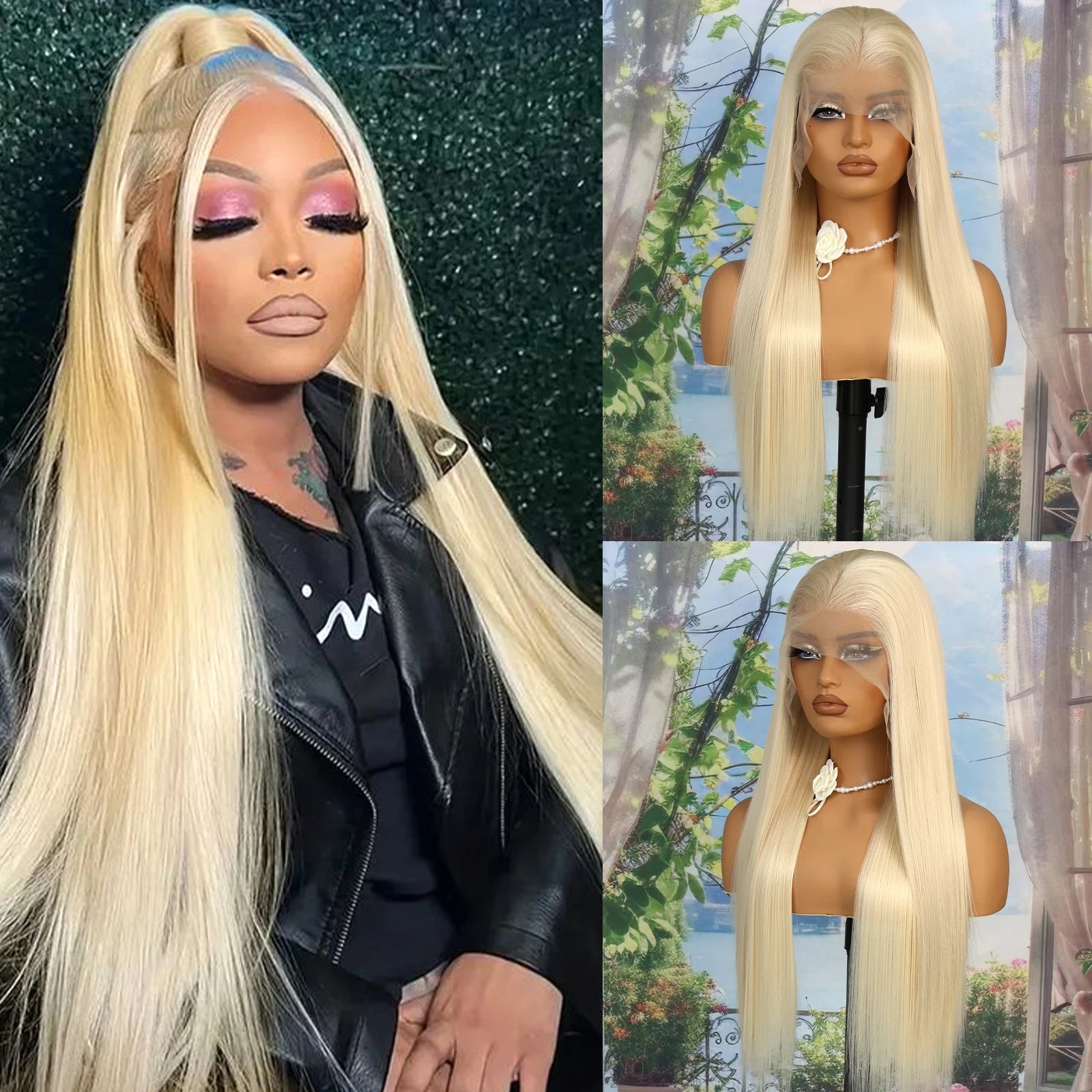 Glueless 13x6 Lace Straight Synthetic Wig