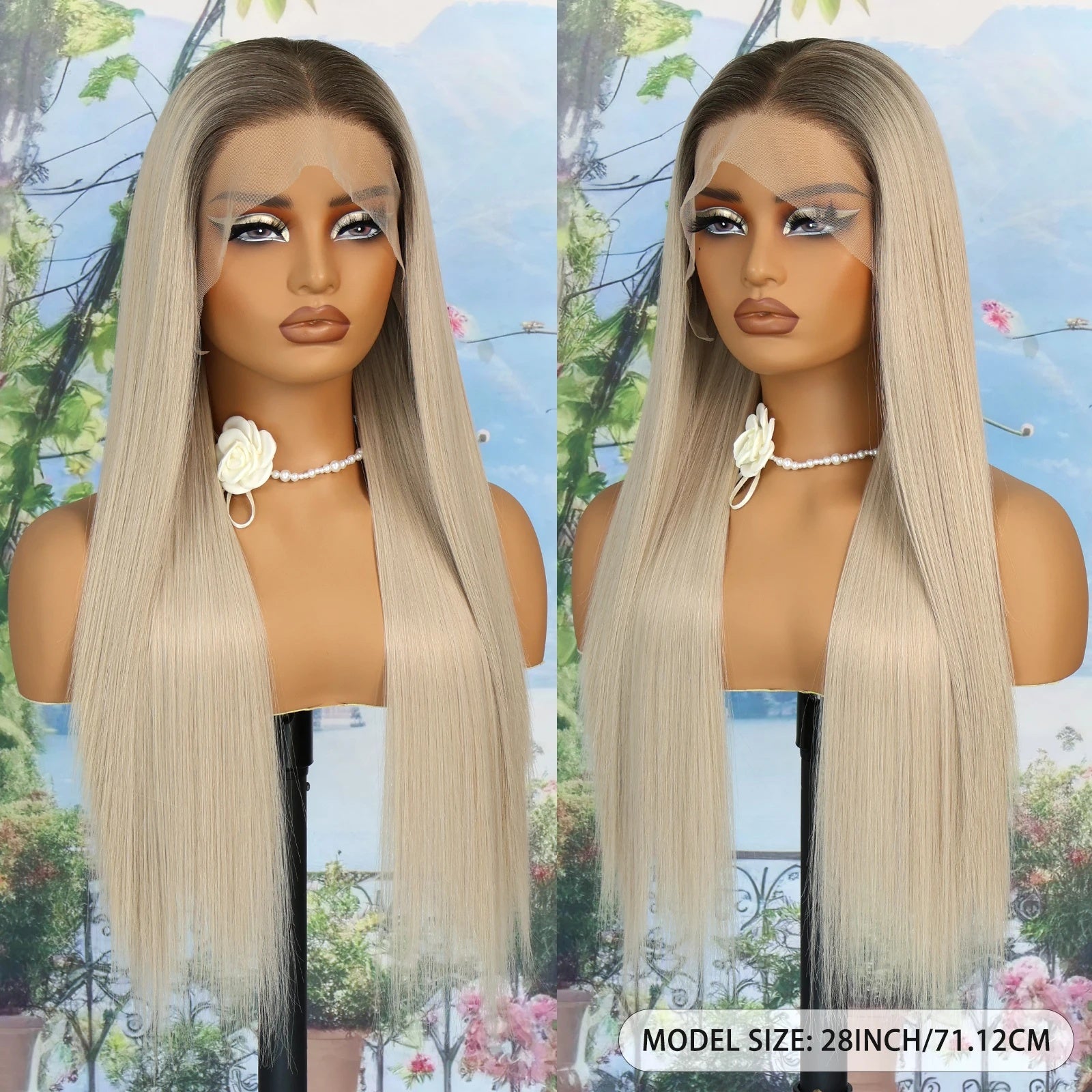 Glueless 13x6 Lace Straight Synthetic Wig