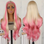 Glueless Pink Blonde Ombre Lace Wig | Free Part Body Wave