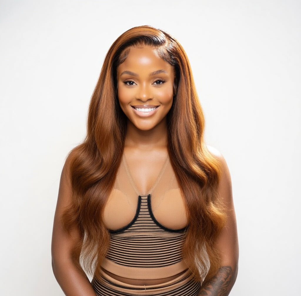 Glueless HD Lace Wig | Honey Blonde Ombre Body Wave