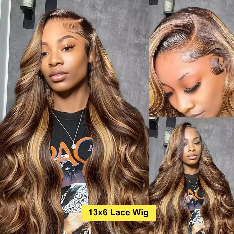 Glueless HD Lace Wig | Honey Blonde Ombre Body Wave