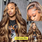 Glueless HD Lace Wig | Honey Blonde Ombre Body Wave