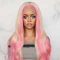 Glueless Pink Blonde Ombre Lace Wig | Free Part Body Wave