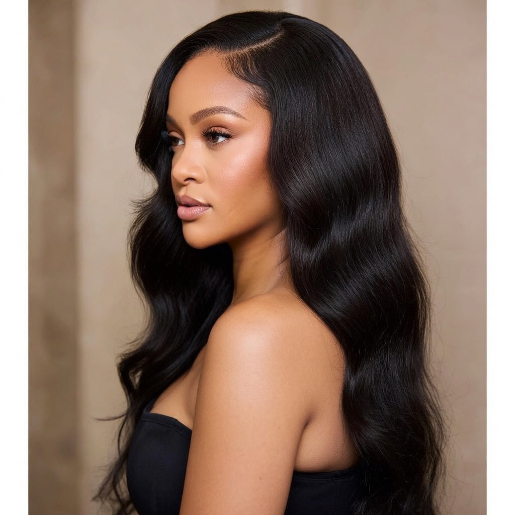 Glueless V Part Human Hair Wig | Body Wave No Leave Out