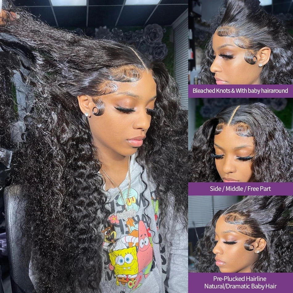 HD Lace Front Human Hair Wig | Deep Wave 250 Density Preplucked