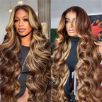 Honey Blonde Ombre Lace Front Wig Human Hair