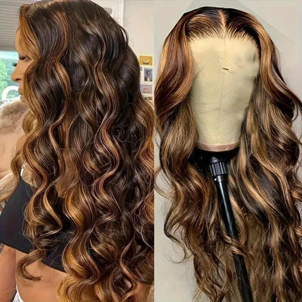 Honey Blonde Ombre Lace Front Wig Human Hair