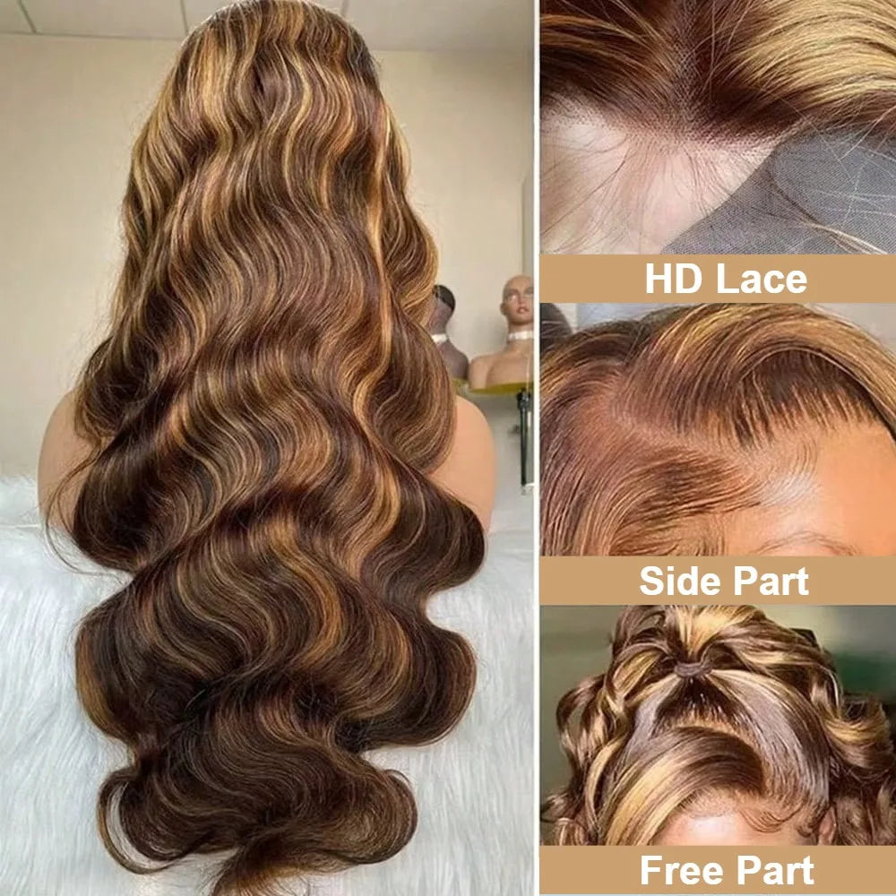 Honey Blonde Ombre Lace Front Wig Human Hair
