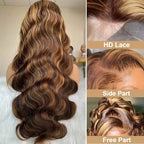 Honey Blonde Ombre Lace Front Wig Human Hair