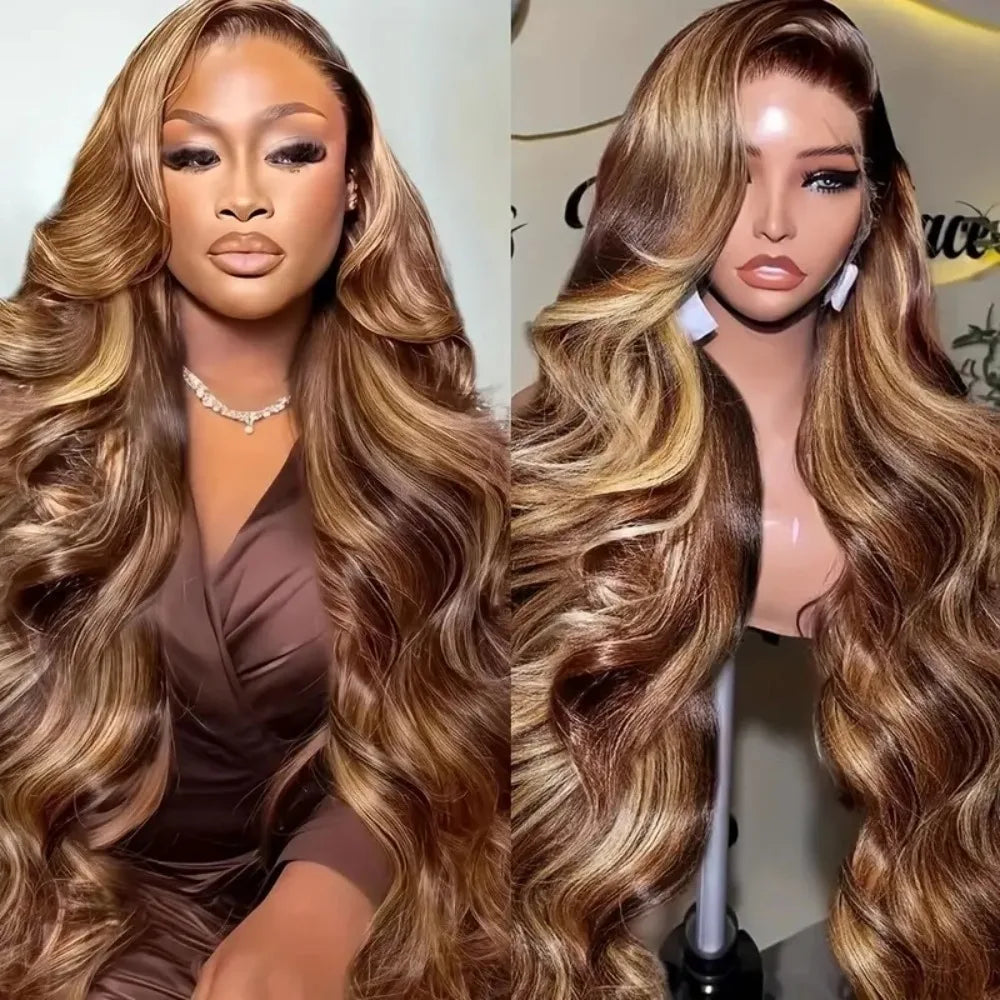 Honey Blonde Ombre Lace Front Wig Human Hair