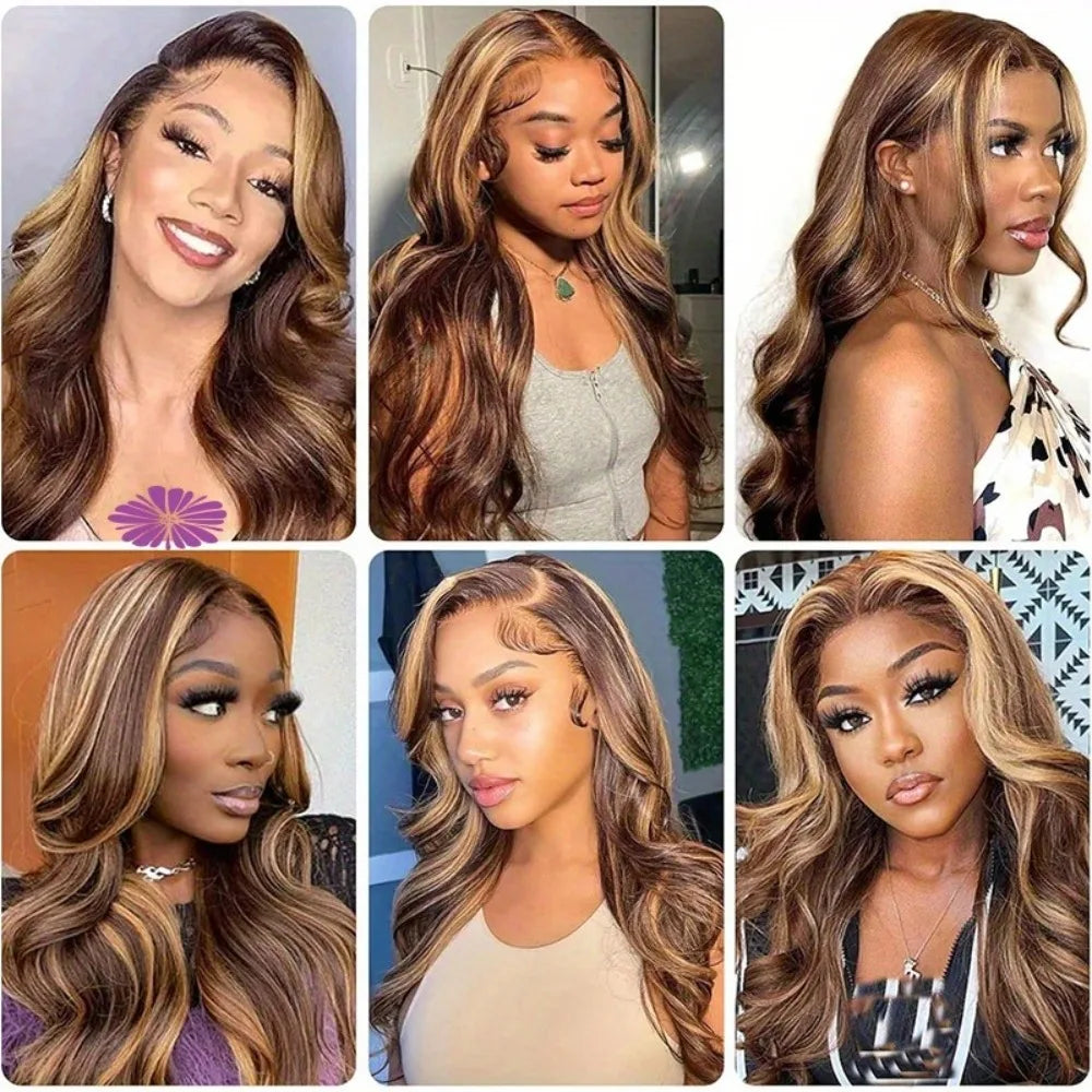 Honey Blonde Ombre Lace Front Wig Human Hair