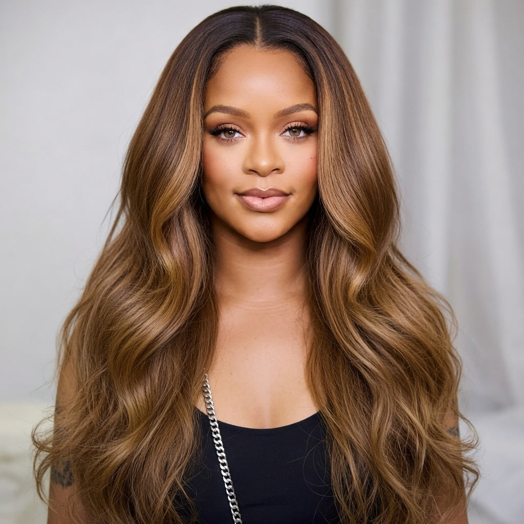 Honey Blonde Ombre Lace Front Wig Human Hair