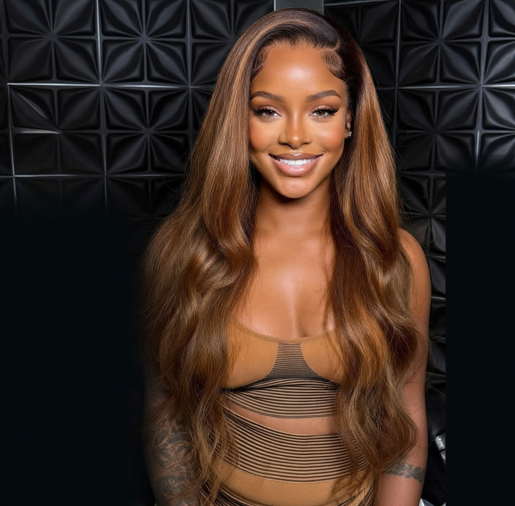 Glueless HD Lace Wig | Honey Blonde Ombre Body Wave