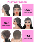 Layered Cut Synthetic Lace Front Wig | Natural Black Straight