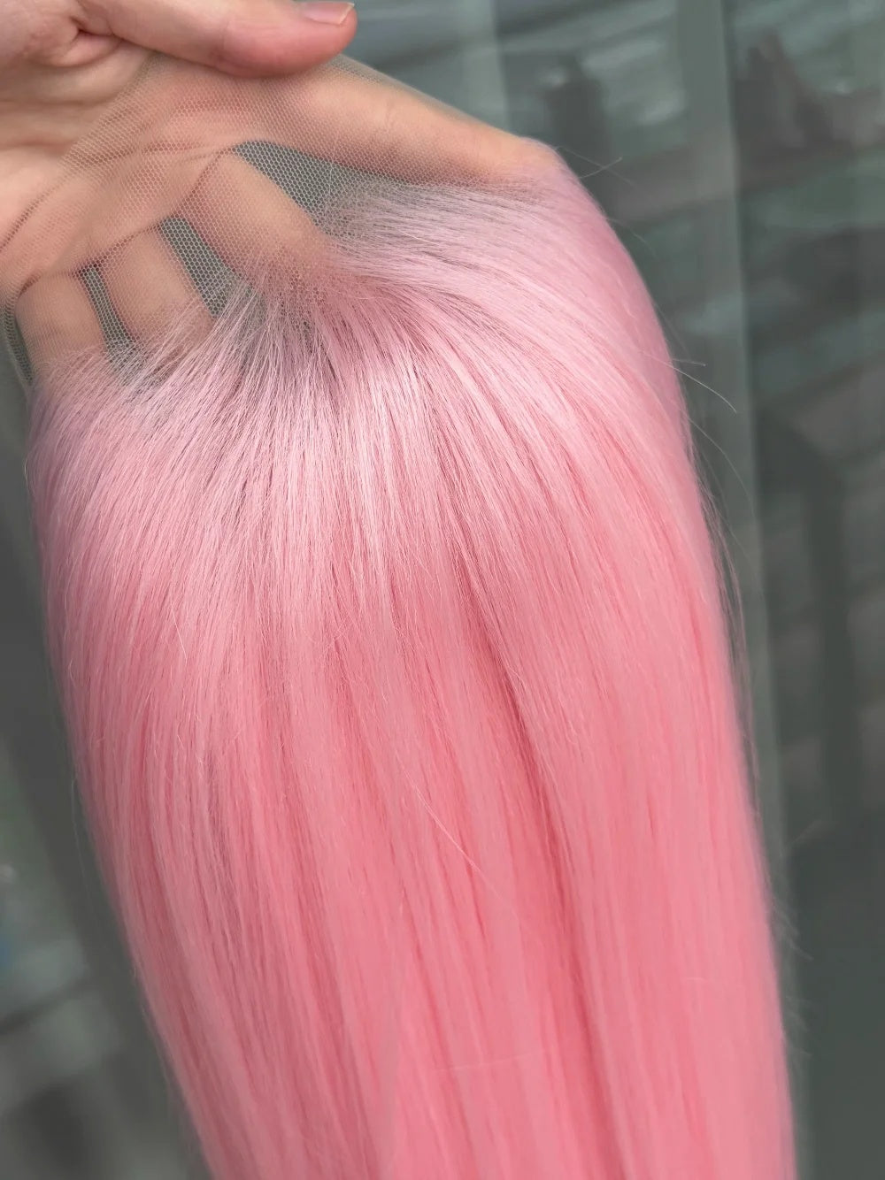 Light Pink 13x4 Lace Front Straight Cosplay Wig 26"