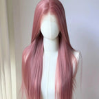 Light Pink 13x4 Lace Front Straight Cosplay Wig 26"