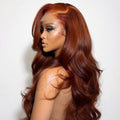 Premium Reddish Brown HD Lace Front Human Hair Wig