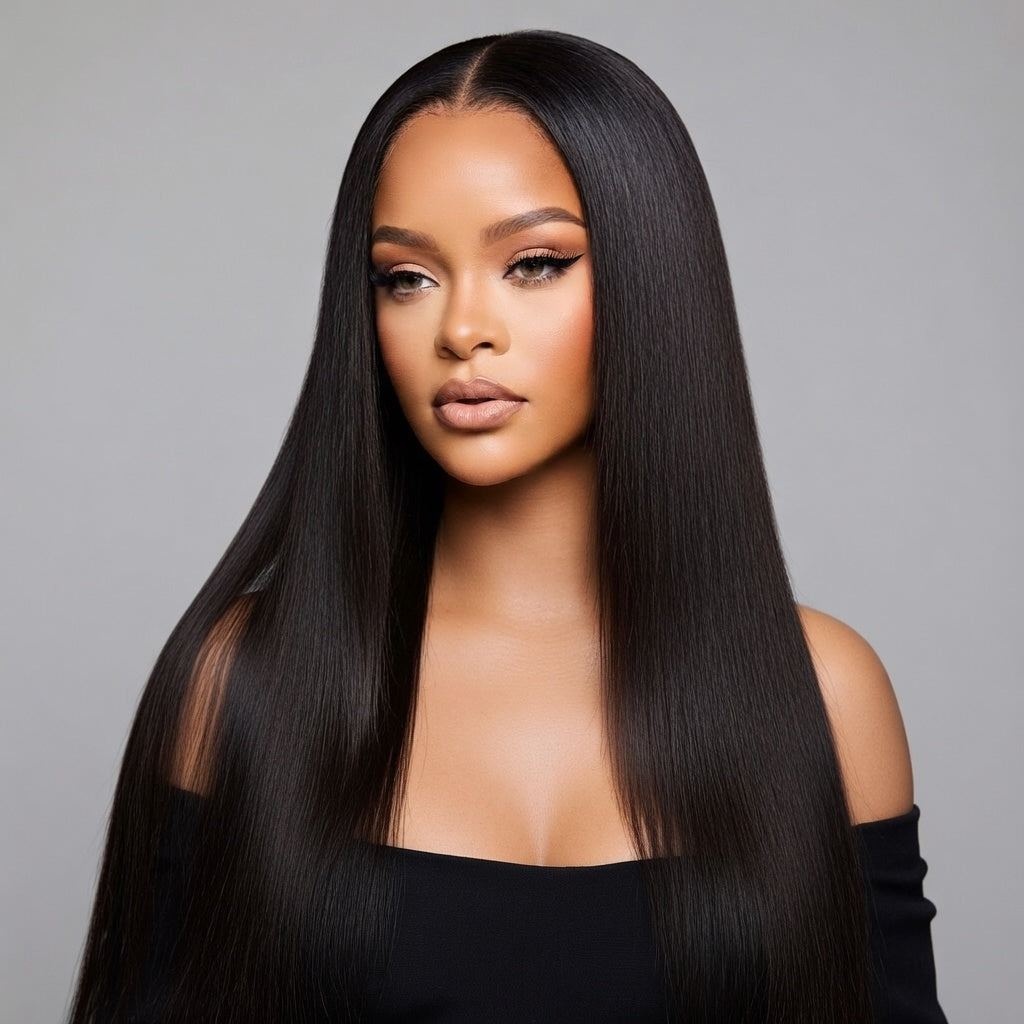 Straight Synthetic 13x4 HD Lace Glueless Wig Bleached