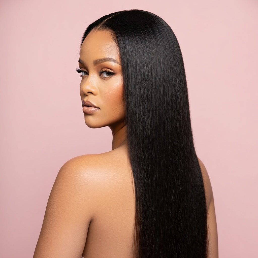 Straight Synthetic 13x4 HD Lace Glueless Wig Bleached