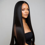 Straight Synthetic 13x4 HD Lace Glueless Wig Bleached