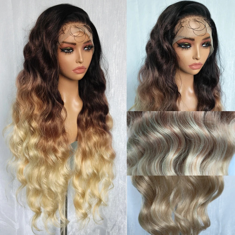 Ombre Body Wave 13x6 HD Lace Front Synthetic Wig