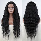 Ombre Black Blonde Wavy 30" Lace Front Synthetic Wig