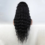 Ombre Black Blonde Wavy 30" Lace Front Synthetic Wig