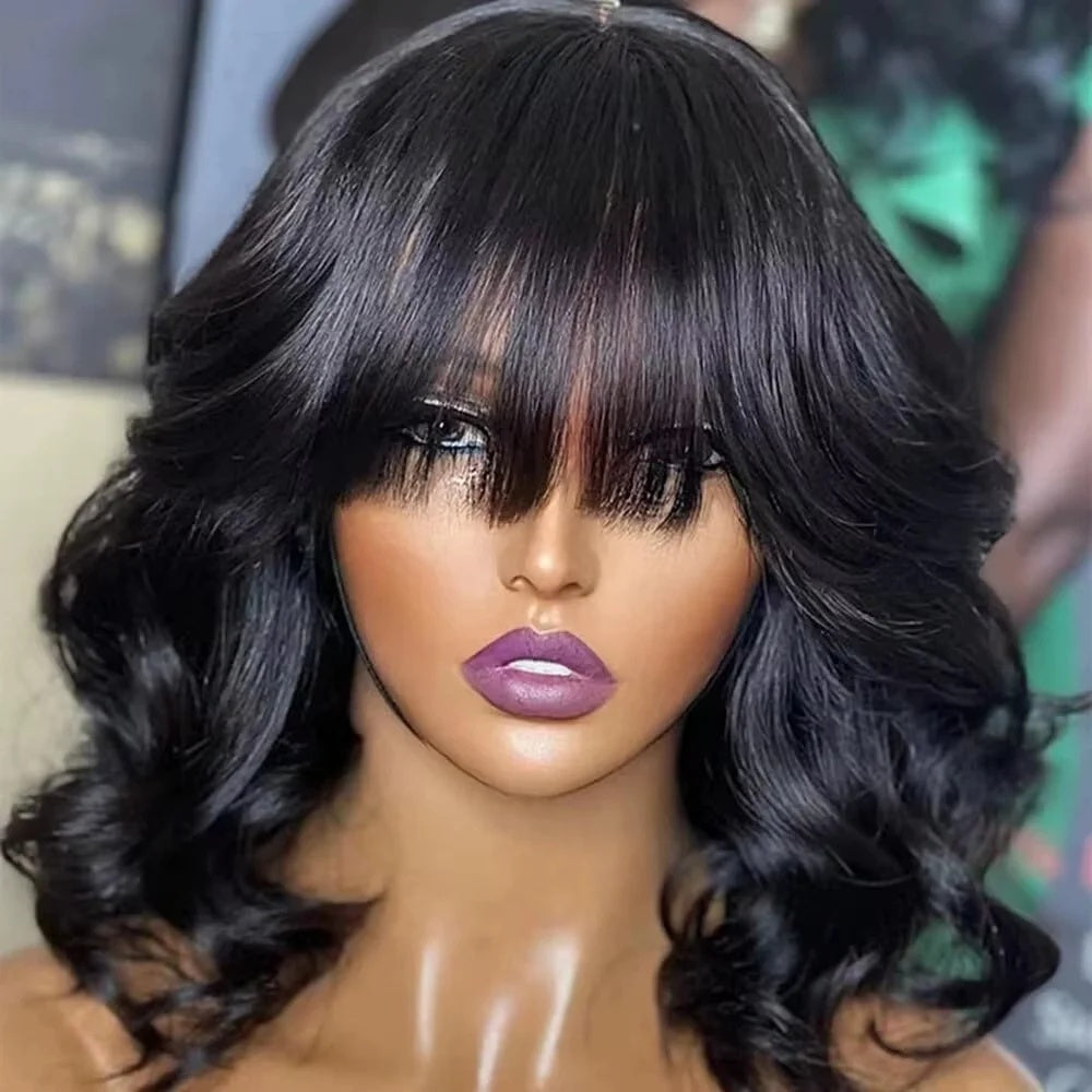 Brazilian Bob Body Wave 3x1 Lace With Bangs