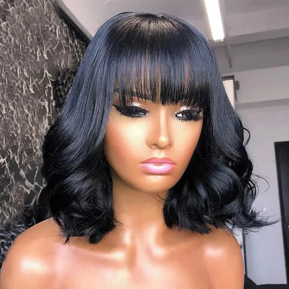 Brazilian Bob Body Wave 3x1 Lace With Bangs