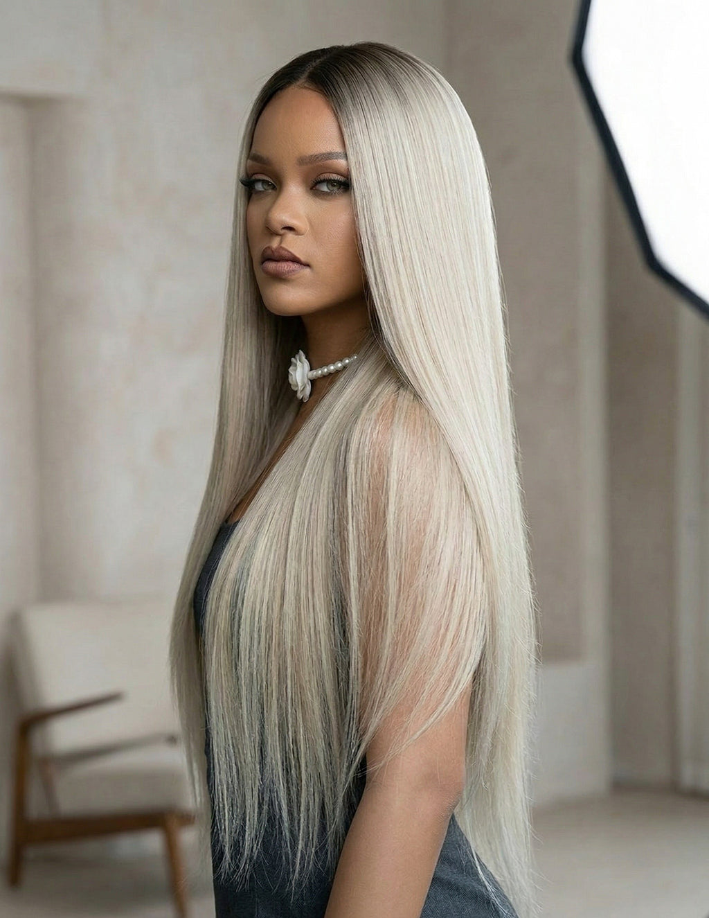 Glueless 13x6 Lace Straight Synthetic Wig