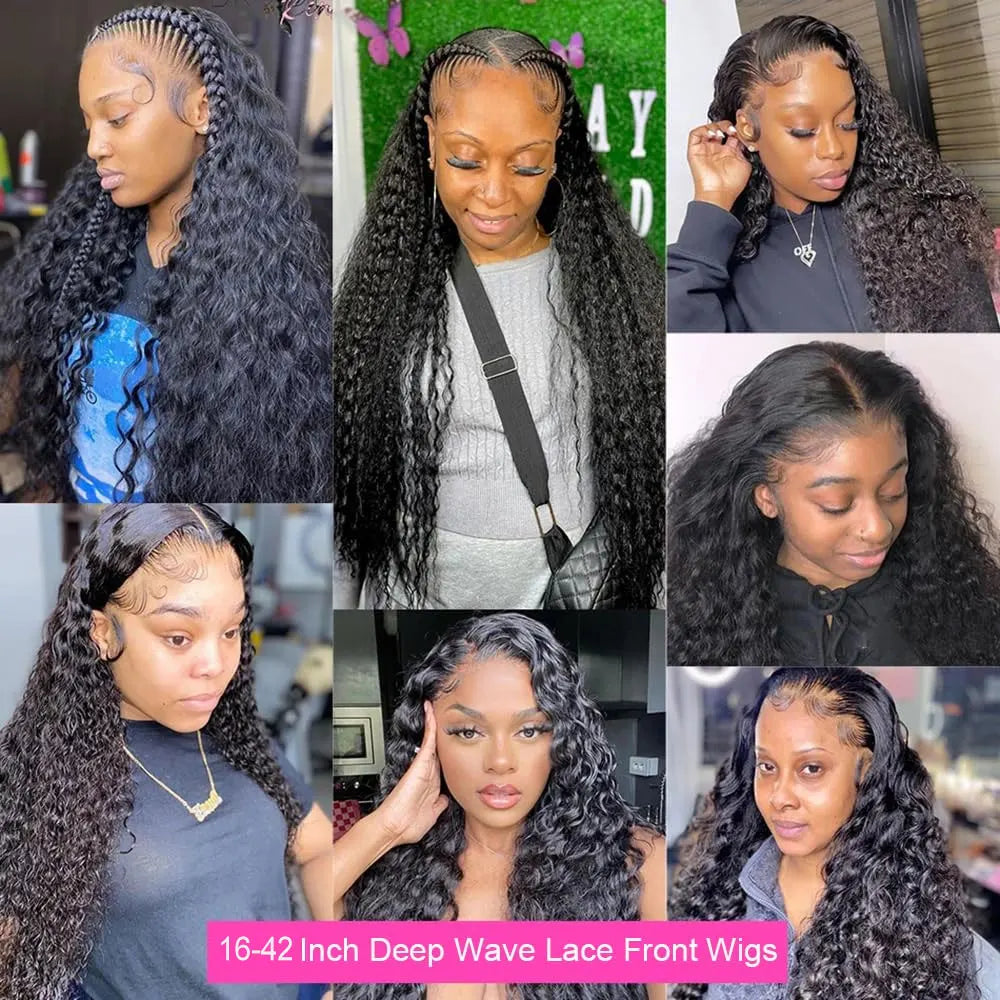 HD Deep Wave Lace Front Wig – Brazilian Pre-Plucked Curly